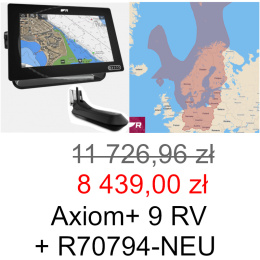 Axiom+ 9 wskaźnik MFD z RV 3D, son. 600W i RV-100 (E70637-03) oraz mapami LightHouse Europa Północna (R70794-NEU) [E70637-03-P]